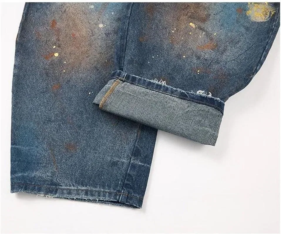 Джинсы мешковатые, Dirty Denim, H3901 Blue — фото 4