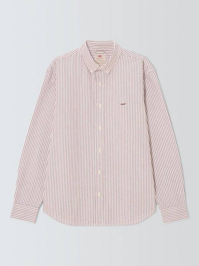 

Хлопковая рубашка в полоску Regular Fit Levi's, Russet Brown