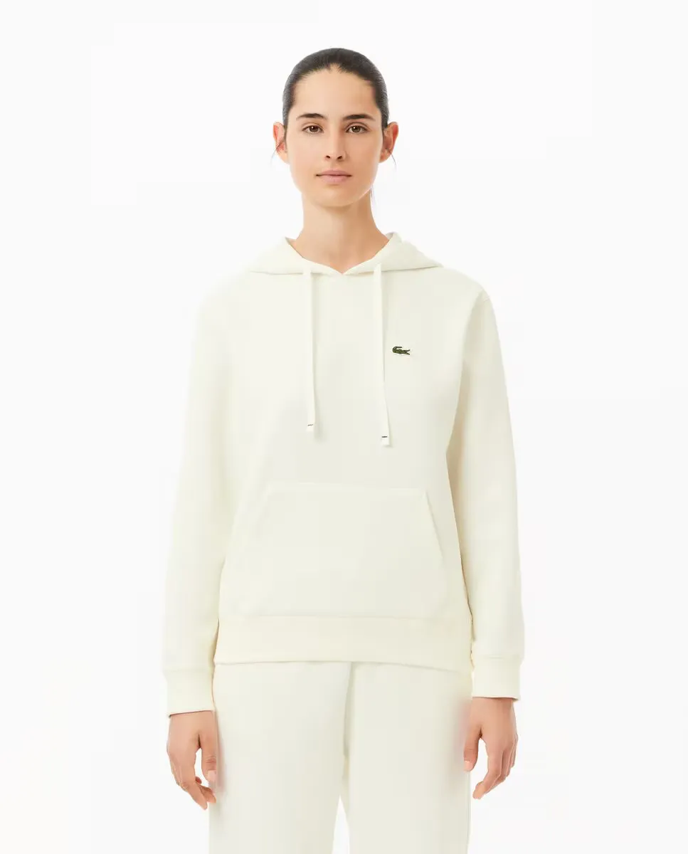 

Женская худи расслабленного кроя из двустороннего пике Lacoste, белый