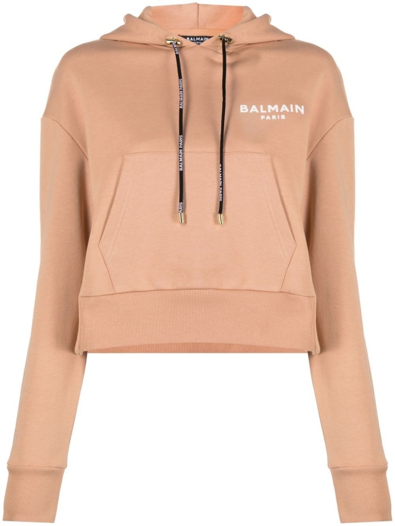 

Balmain укороченное худи с логотипом, розовый