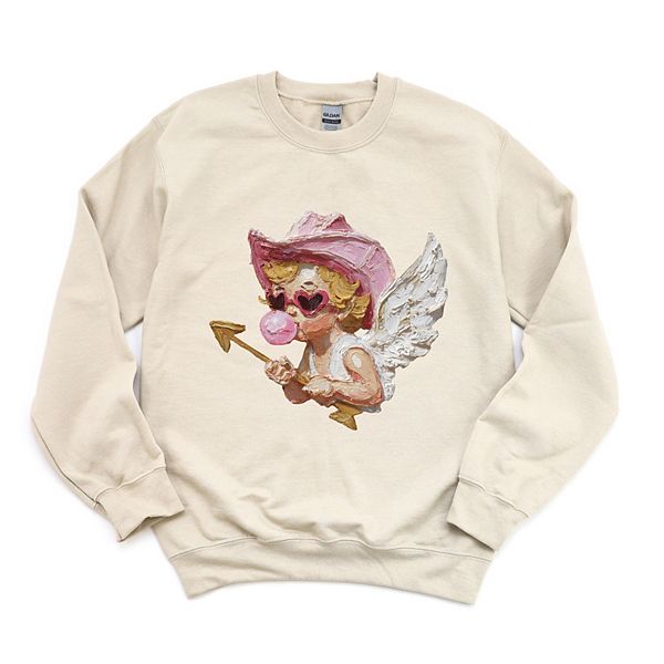 

Свитшот женский с принтом Cupid heart eyes paint Simply Sage Market, Dust, Зеленый, Свитшот женский с принтом Cupid heart eyes paint Simply Sage Market, Dust