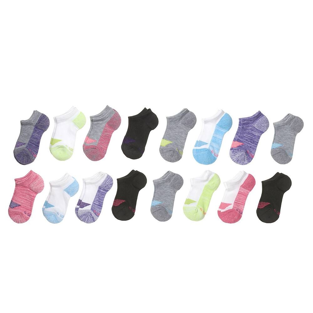 

Девочки 4–16 лет Hanes 14+2 — бонусный набор Ultimate Cool Comfort Носки-неявки, мультиколор