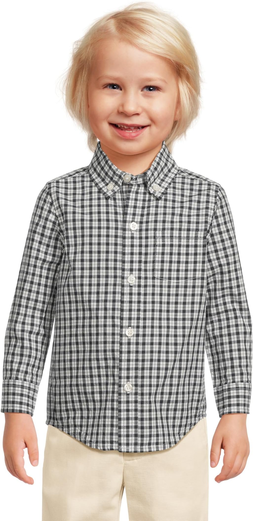 

Рубашка из поплина в клетку на пуговицах Janie and Jack, Multicolor