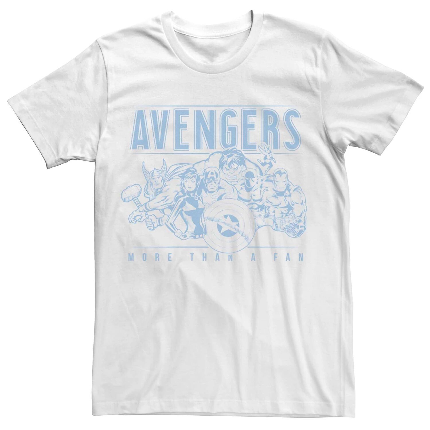 

Мужская футболка Marvel's The Avengers More Than A Fan Retro Group Tee Licensed Character