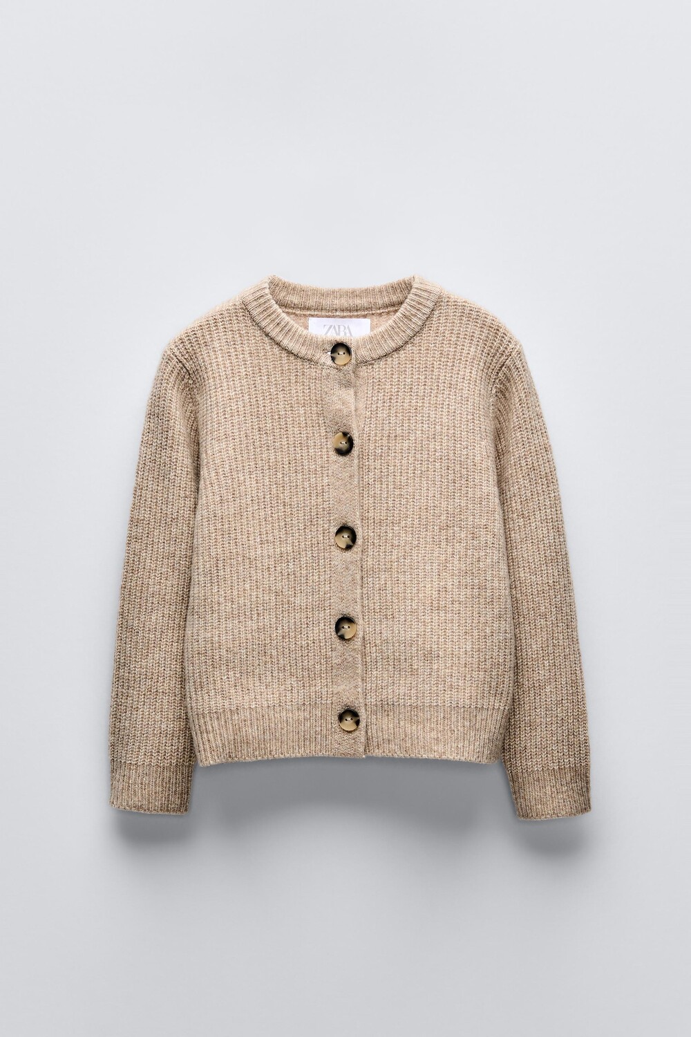 

Вязаный кардиган ZARA, светло-бежевый