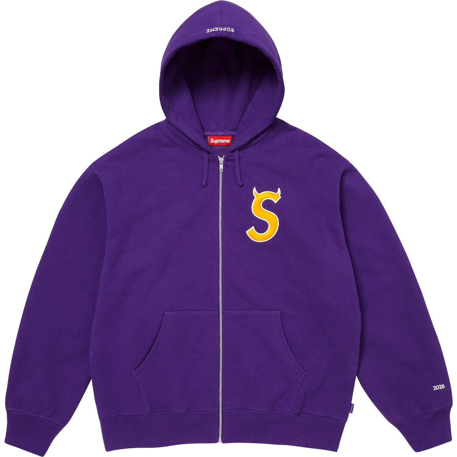Толстовка на молнии с капюшоном Devil S Logo, унисекс Supreme, Purple/Purple