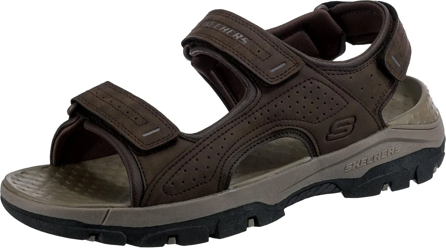 Мужские сандалии Skechers Tresmen-Garo с открытым носком для воды, Chocolate Synthetic