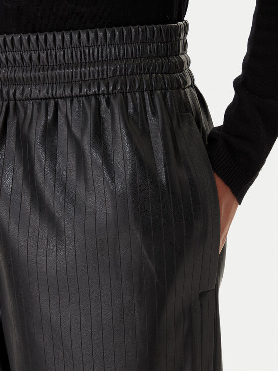 Брюки из искусственной кожи relaxed fit Talpina 50548123 Boss, черный — фото 4
