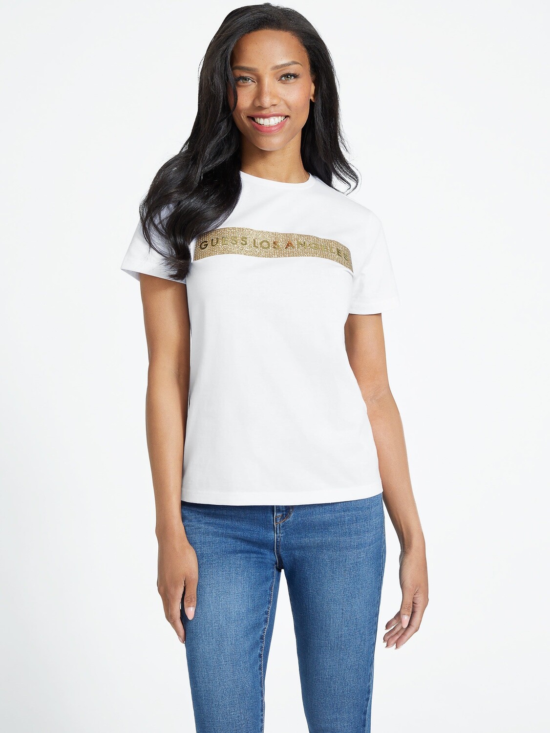 

Футболка с логотипом Eco Ellie Guess Factory, цвет Pure White