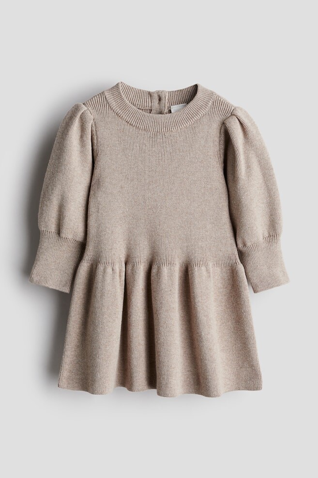 

Платье тонкой вязки из хлопка H&M, бежевый