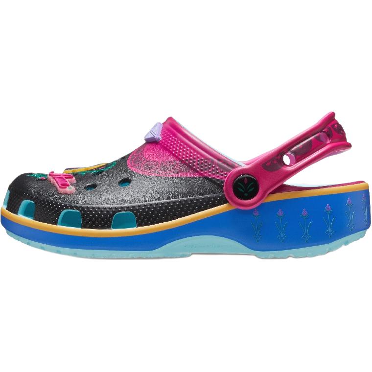 

Классические противоскользящие износостойкие низкие детские сандалии Clog Kids' Crocs, синий/черный/фиолетовый