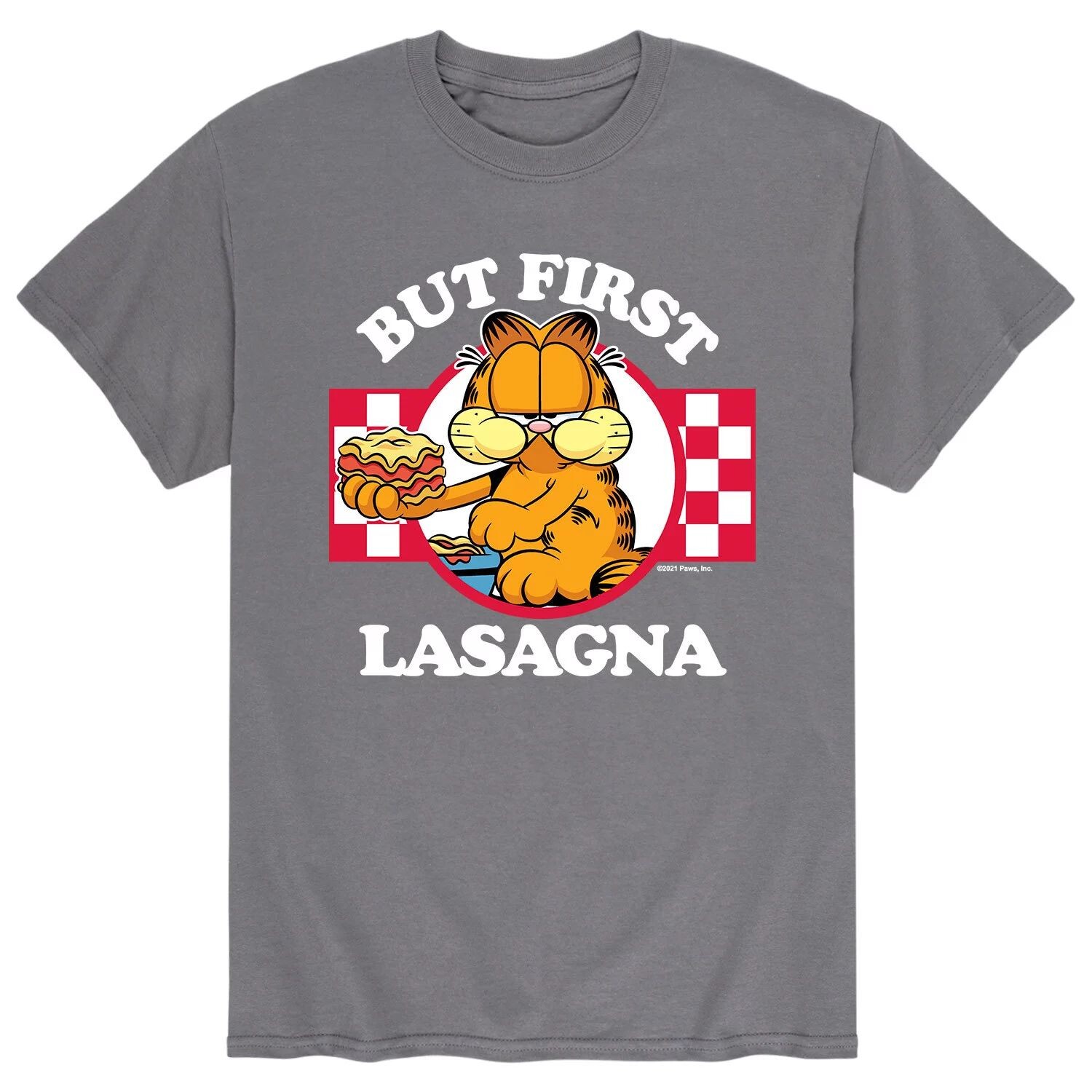 

Мужская футболка Garfield But First Lasagna Licensed Character