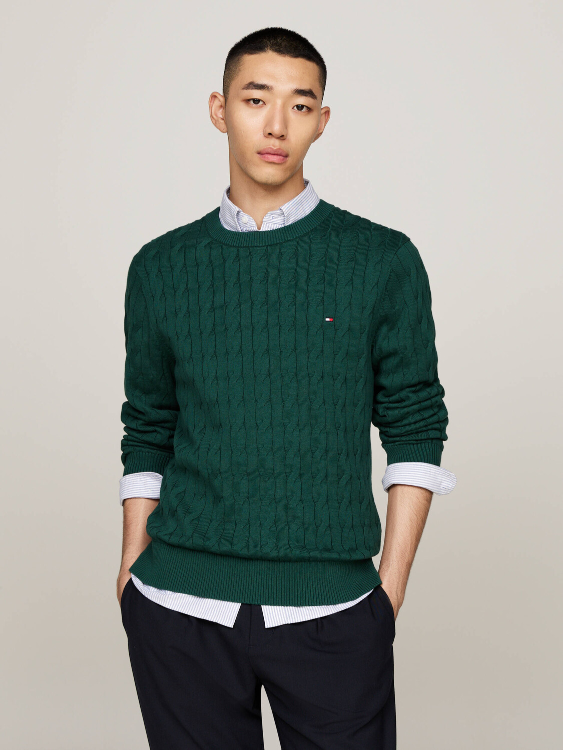 

Свитер Tommy Hilfiger Regular Fit, цвет verde bottiglia