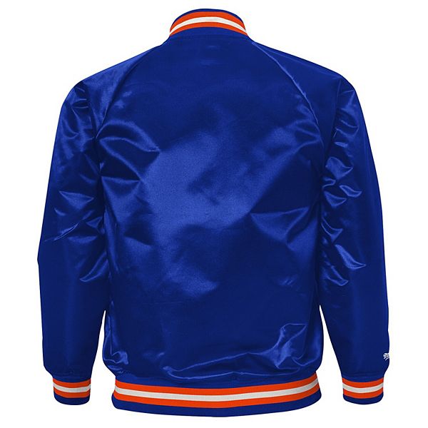 Молодежная синяя куртка Cleveland Cavaliers Hardwood Classics Satin Raglan на молнии Mitchell & Ness — фото 4