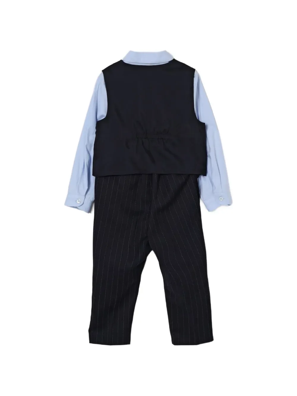 Детская одежда в тонкую полоску Emporio Armani Kids, синий — фото 2