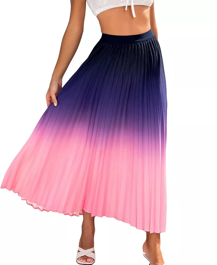 

Женская юбка миди Let's Dance Ombre Cupshe, розовый