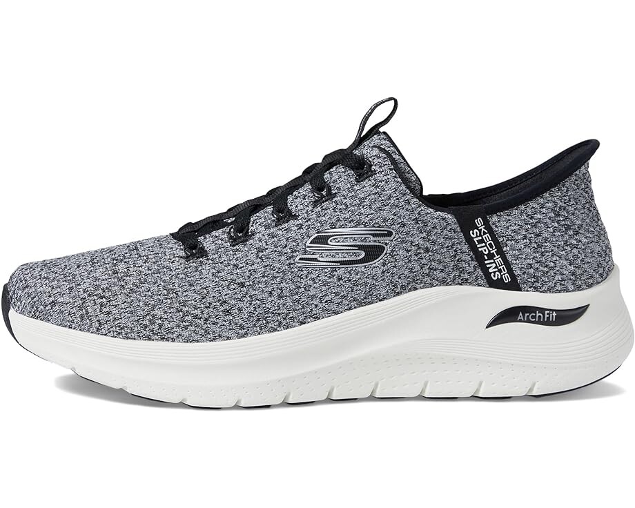 Кроссовки SKECHERS Arch Fit 2.0 Look Ahead Hands Free Slip-In, цвет White/Black — фото 4