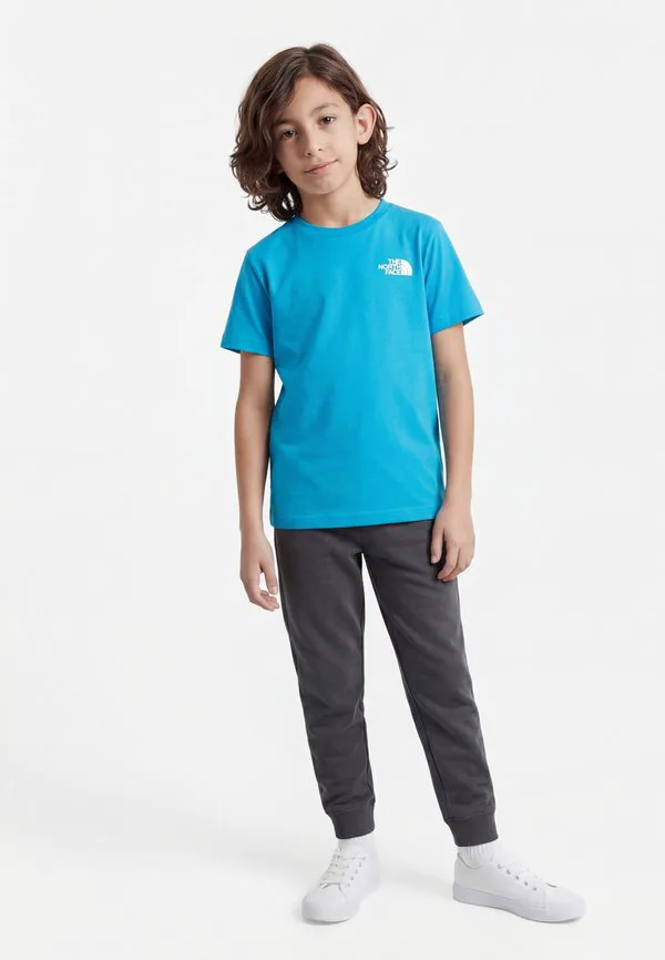 Простая футболка-купе, обычная, унисекс, базовая футболка. The North Face, Meridian Blue