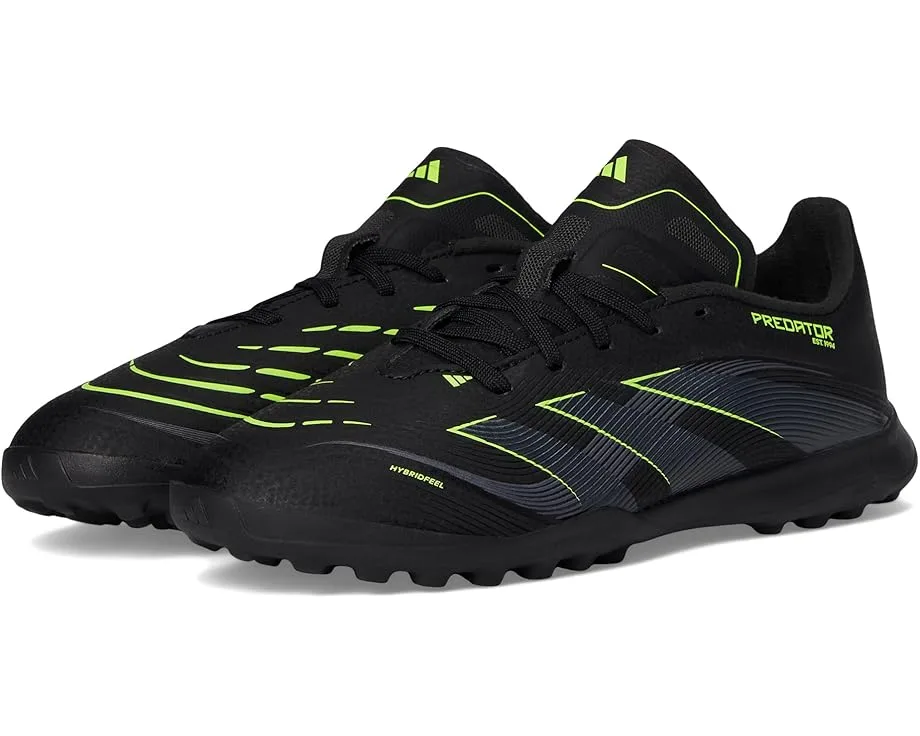 Кроссовки Adidas Kids League Predator Turf Cleats (Little Kid/Big Kid), Black/Carbon/Lucid Lemon