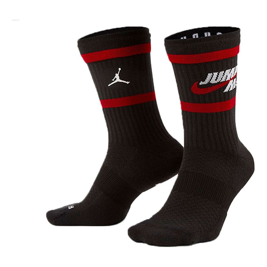 

Носки Air Jordan Legacy Crew Contrasting Colors Logo Sports Training Mid Calf Socks One Pair Black DA2560-010
