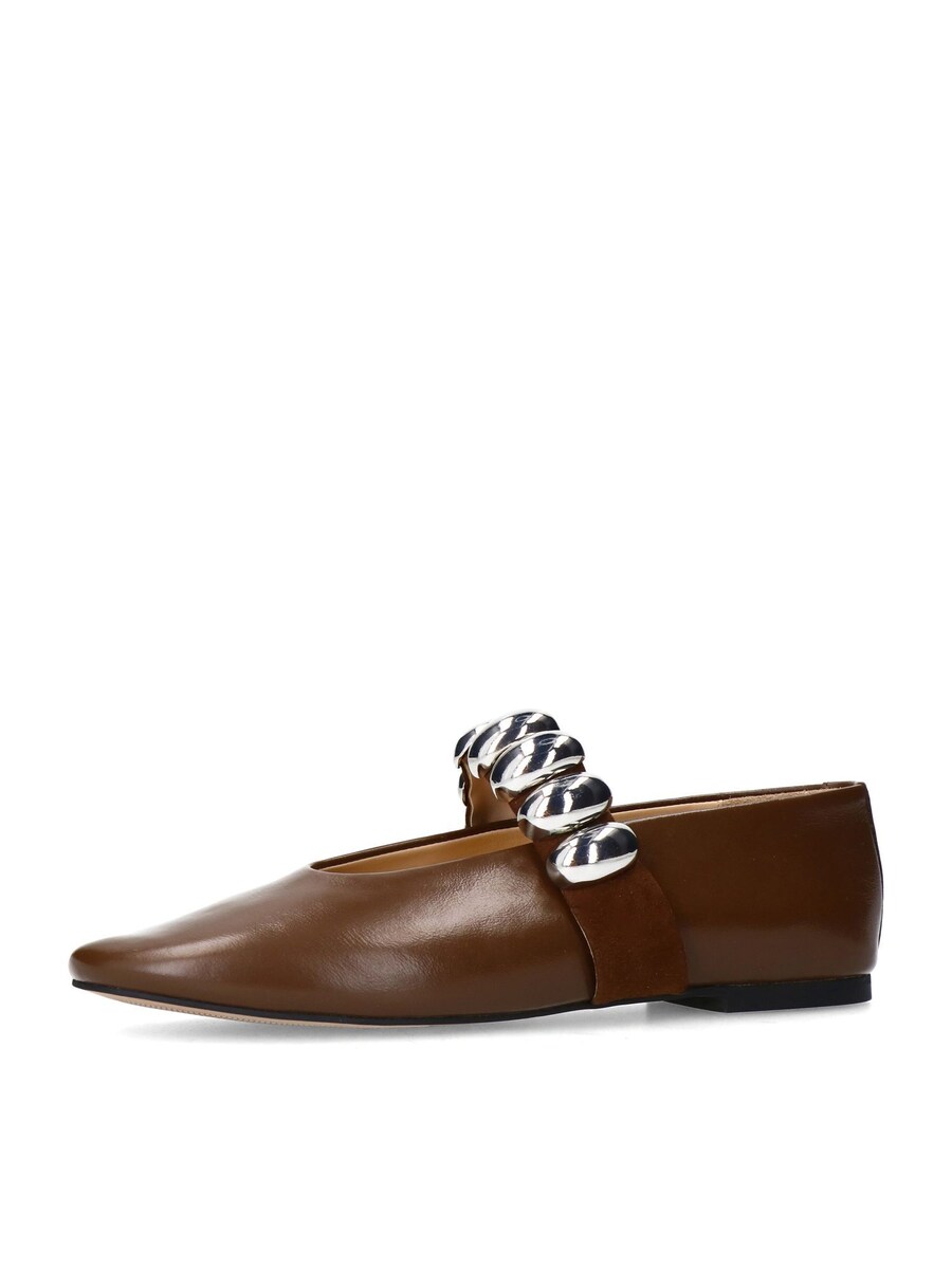 Балетки с ремешком SACHA Classy, цвет Brown/Chestnut brown