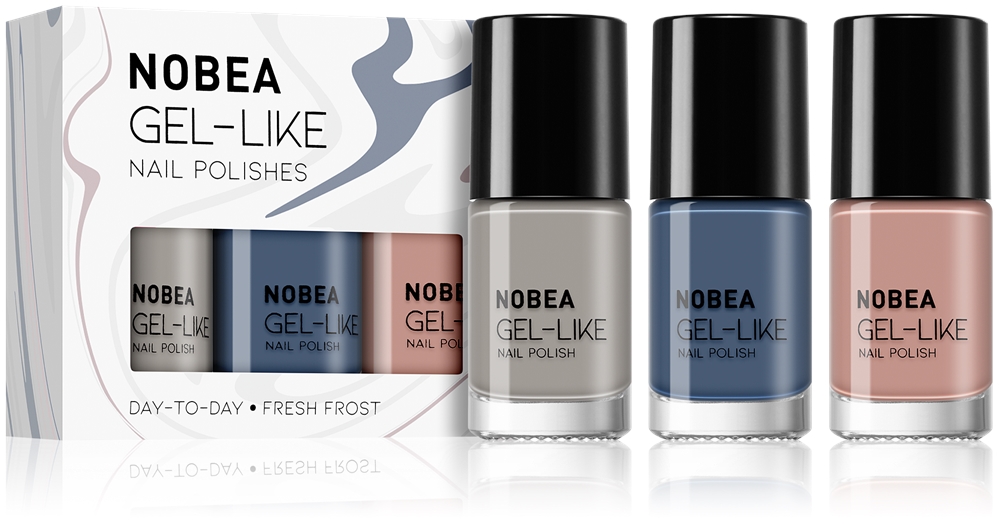 

Набор из 3 гелевых лаков для ногтей Day-To-Day, свежий мороз Nobea, 3× 6 мл