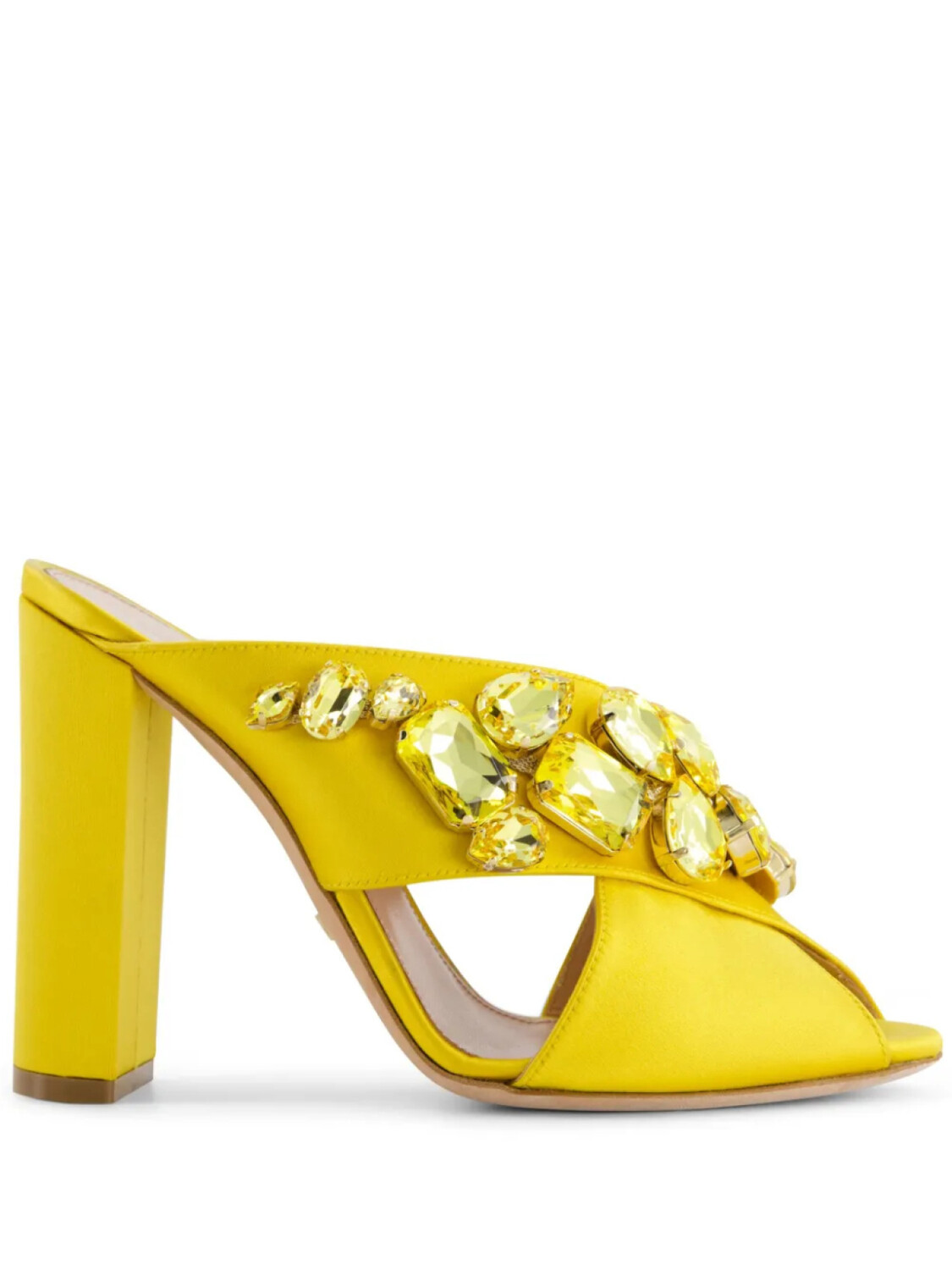 Giambattista Valli мюли с кристаллами, желтый
