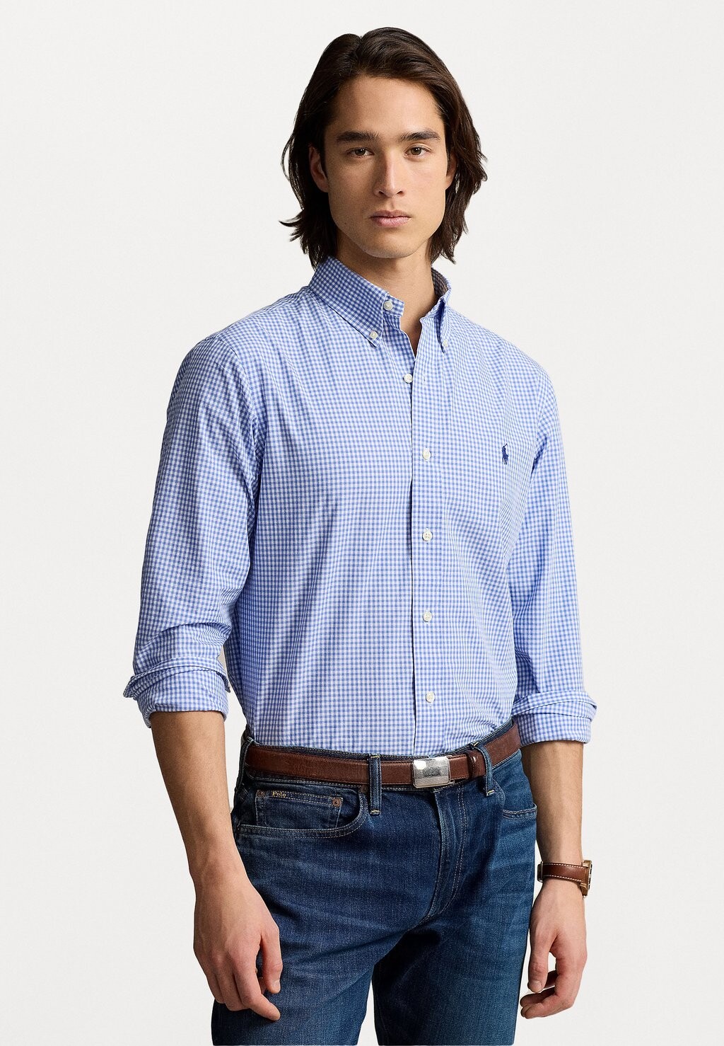 

Рубашка Polo Ralph Lauren, цвет blue/white