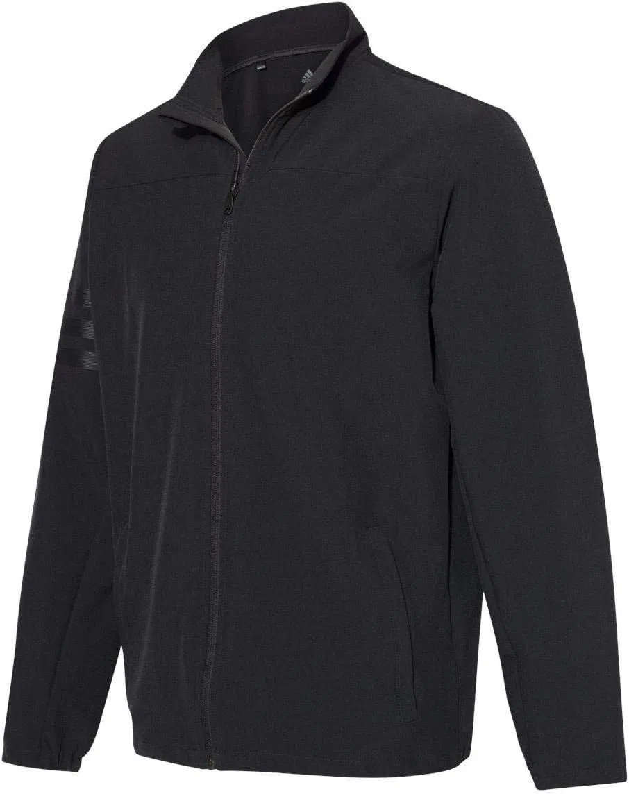 Куртка спортивная adidas, 3-Stripes Full-Zip Jacket, Black/Black