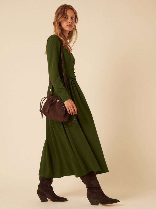 

Платье миди Cora Corset из вискозы LENZING ECOVERO Nobody's Child, Green