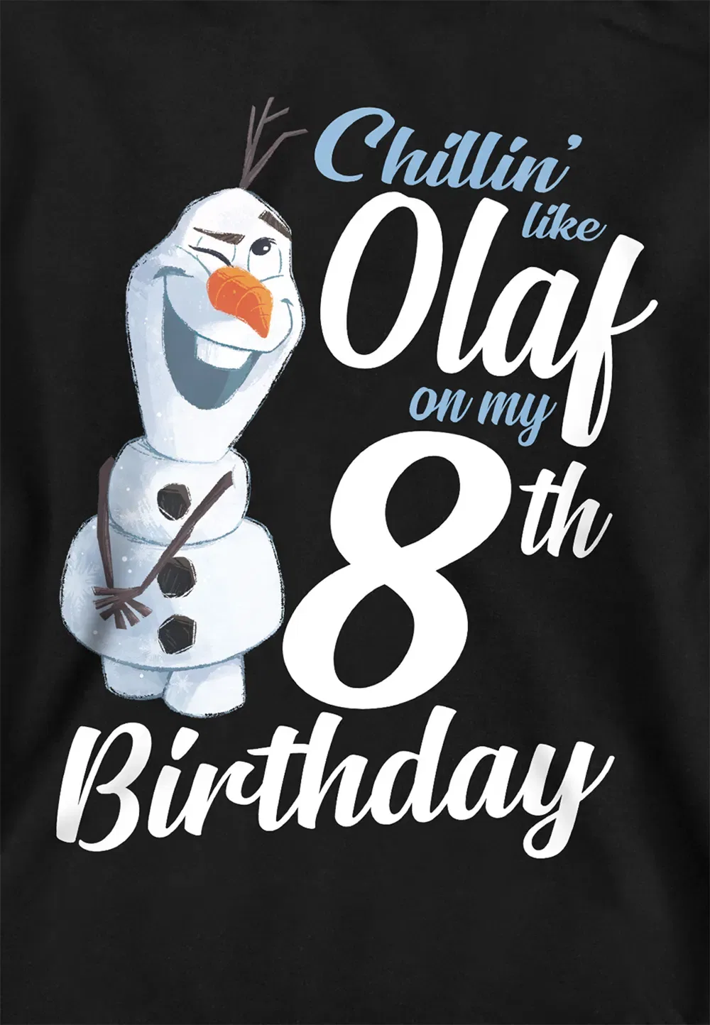 Детская толстовка Disney Frozen с Олафом, черная, черный — фото 2