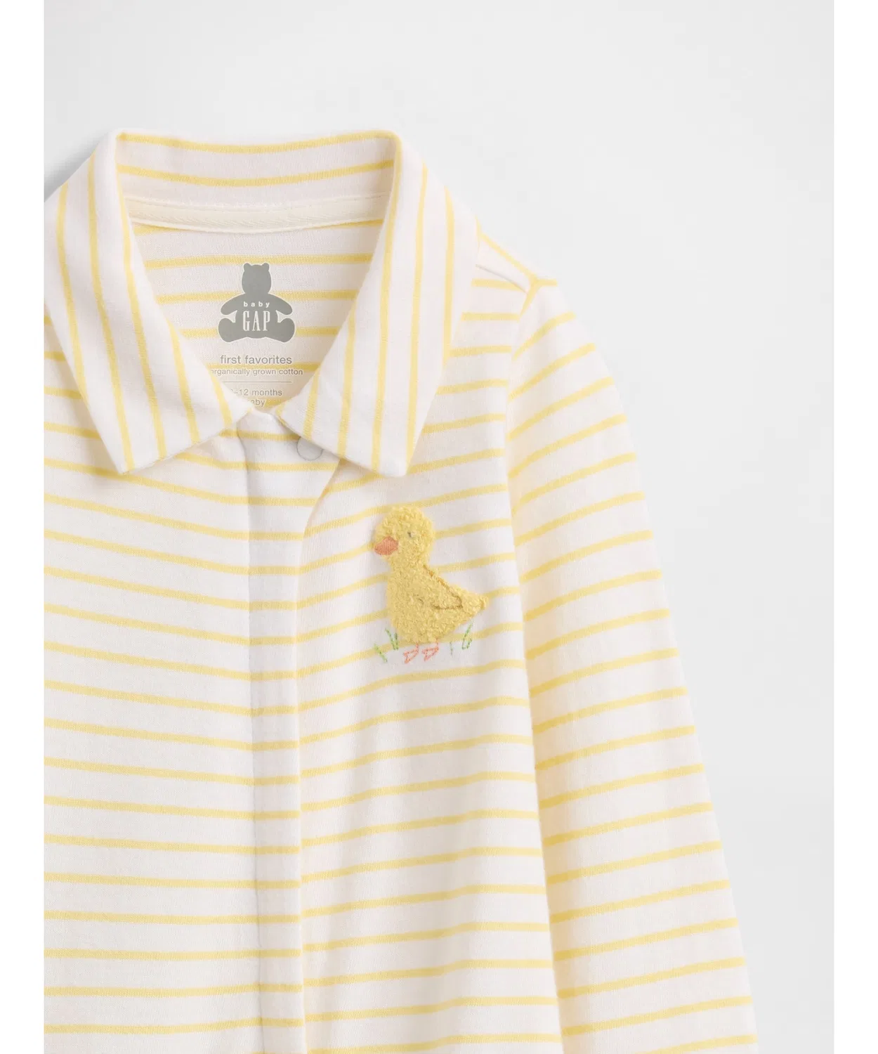 Комбинезон с ножками Gap из органического хлопка, желтый — фото 3