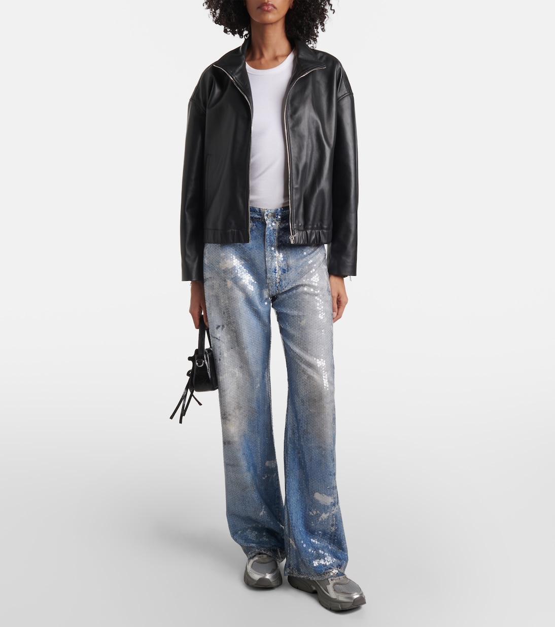 Lightstar кроссовки из металлизированной кожи и сетки Golden Goose, Silver / Gold — фото 3