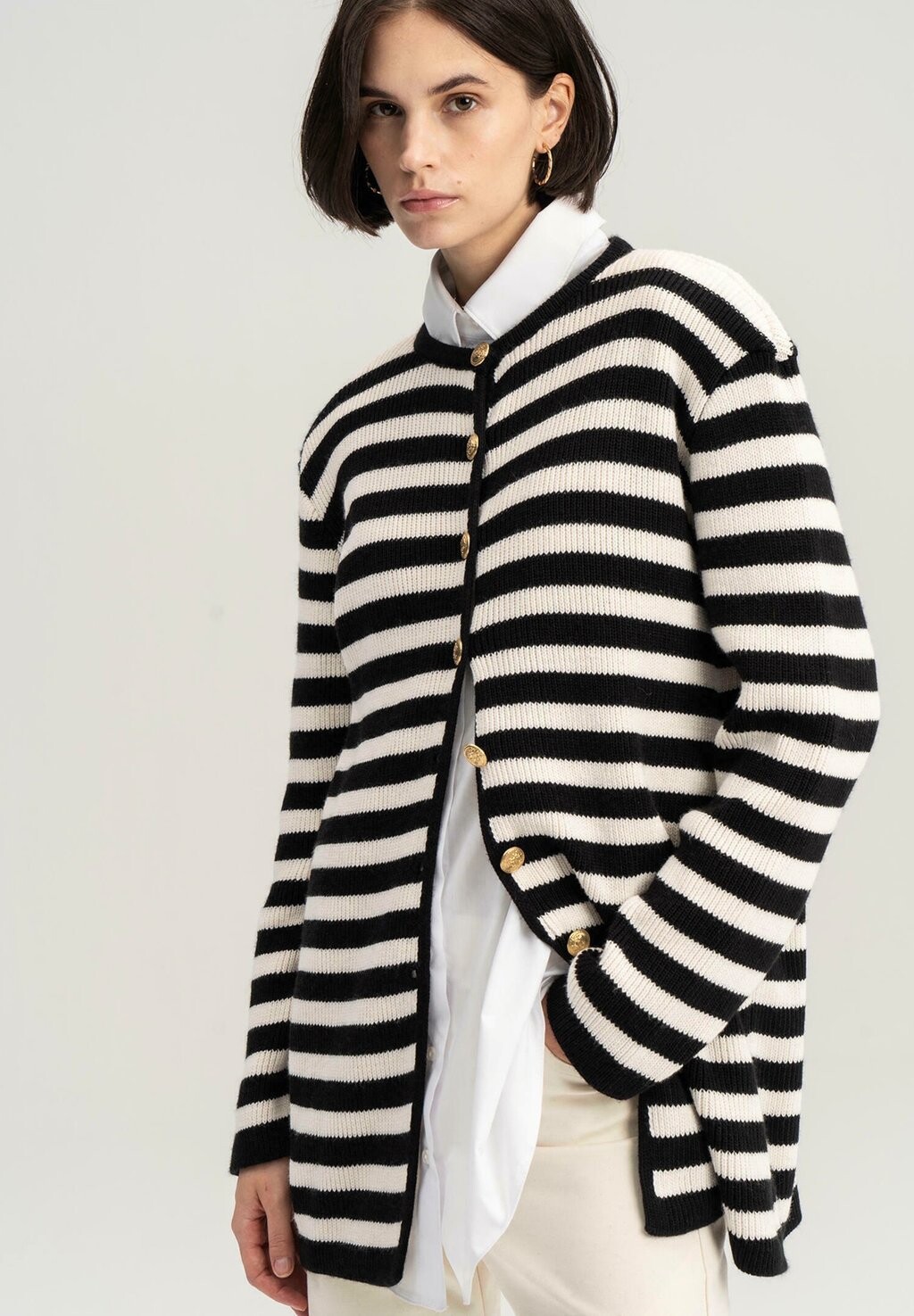 

Кардиган STRIPED WITH BUTTONS Touché Privé, черный
