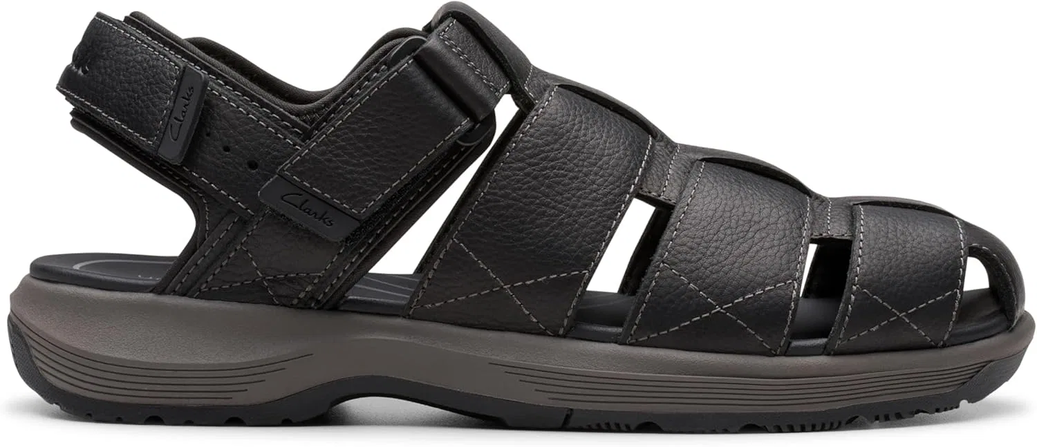 Мужские сандалии Clarks Guideview Cove Fisherman, Black Leather