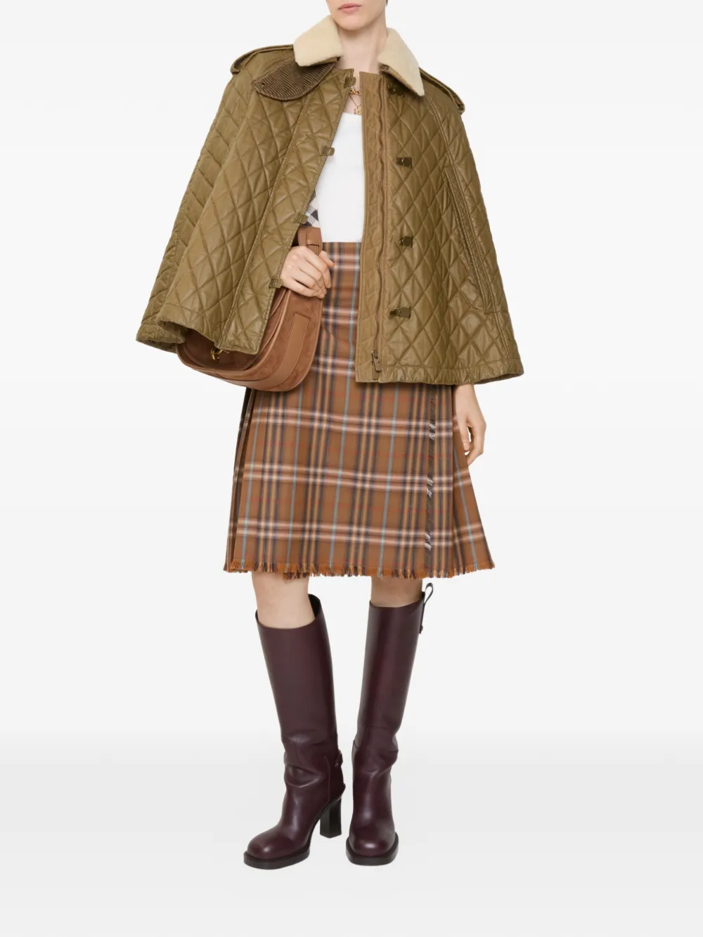 Кейп Burberry, женский, коричневый — фото 2