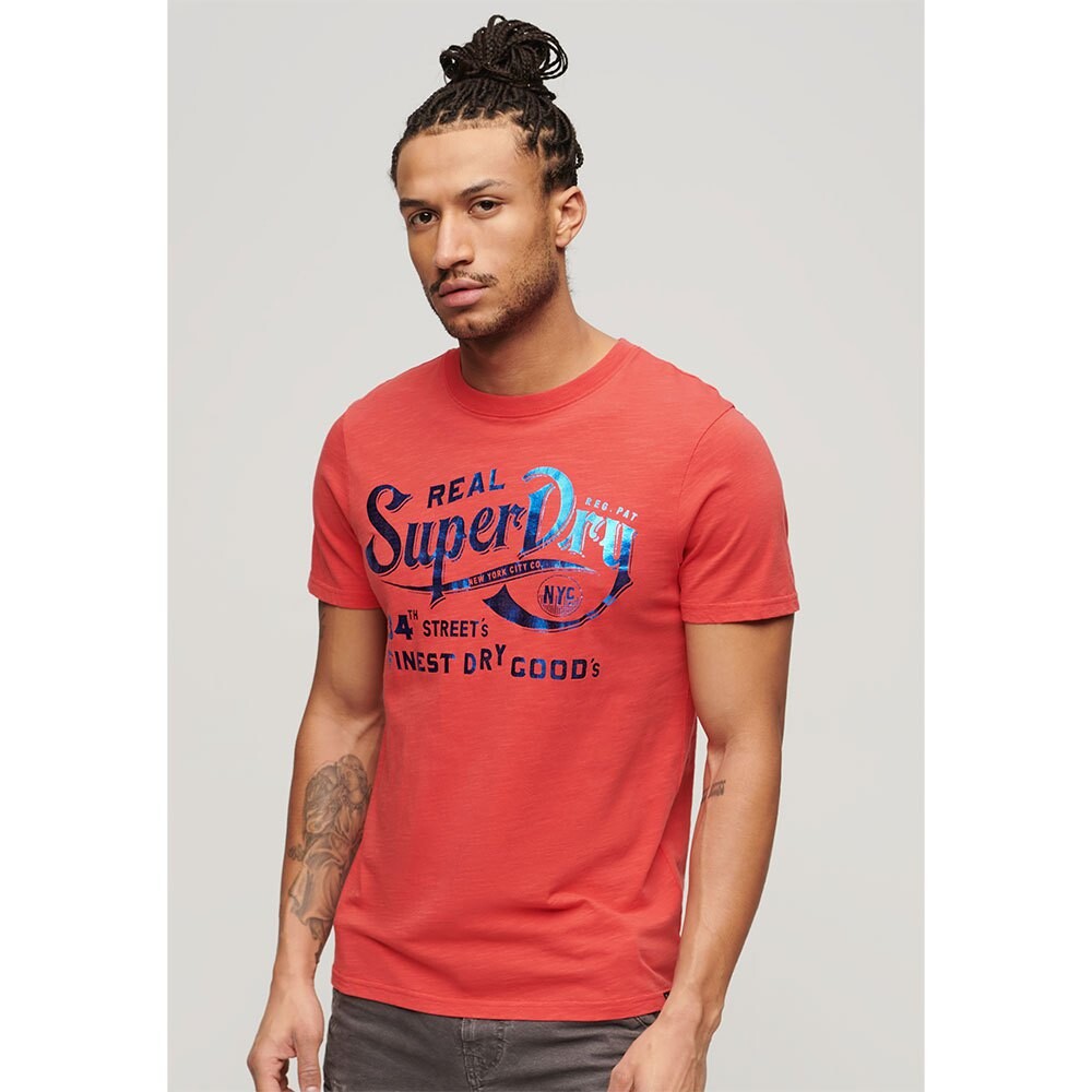 

Футболка с коротким рукавом Superdry Metallic Workwear Graphic, оранжевый
