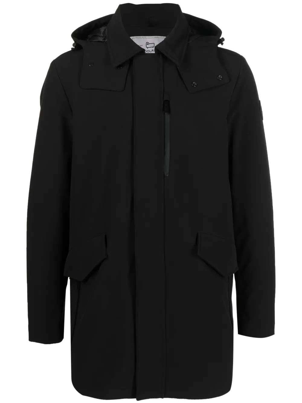 

Пуховик с капюшоном WOOLRICH, черный