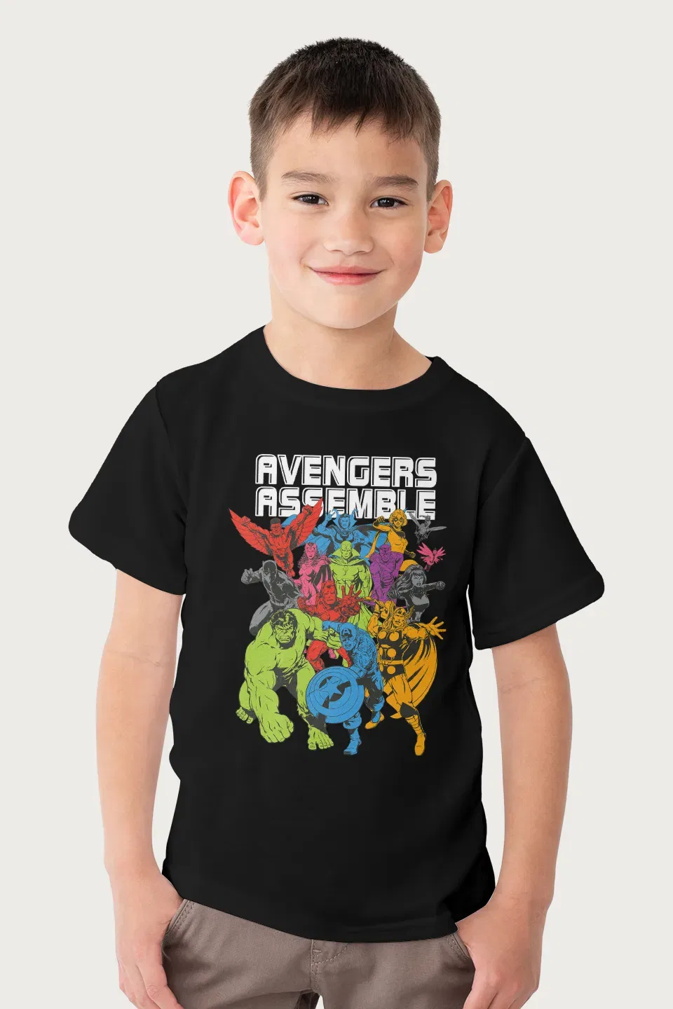 Футболка Marvel с принтом Avengers Assemble, черный