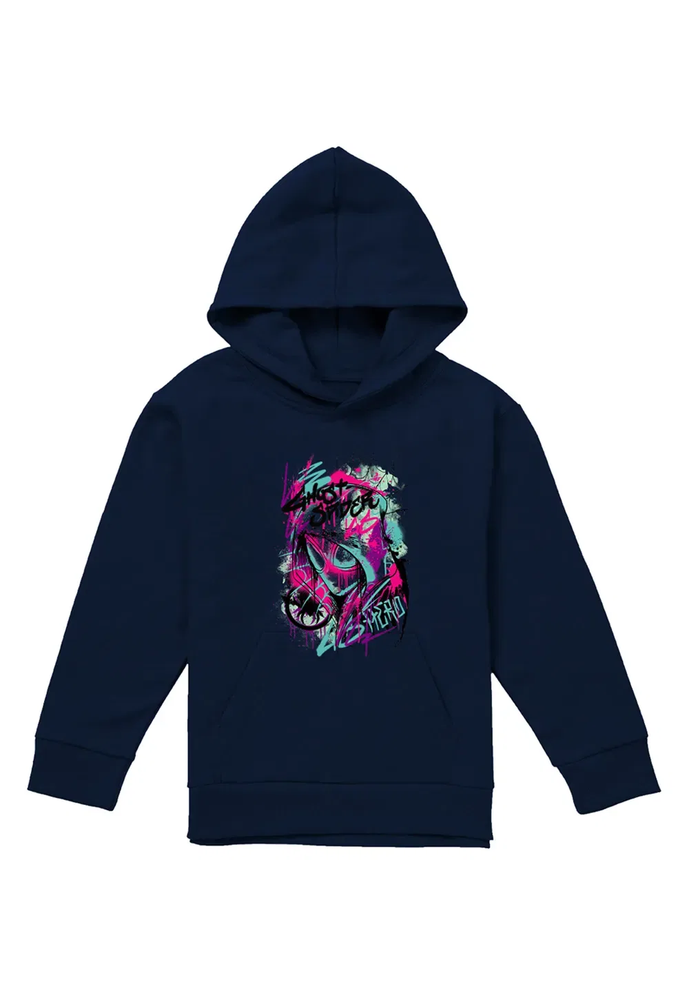 Детский худи Marvel Ghost Spider Gwen Graffiti, темно-синий — фото 4