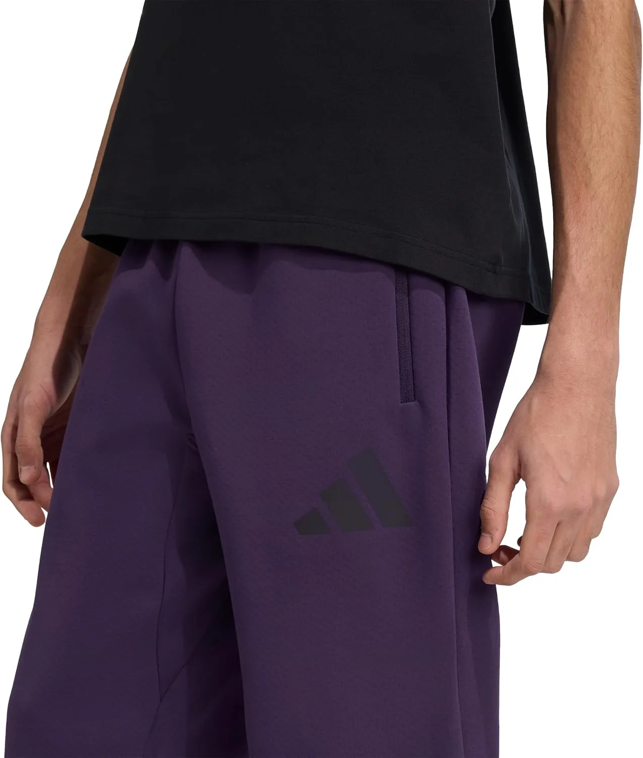 Мужские тренировочные повседневные брюки Adidas ZNE на шнуровке - бежевые — фото 4