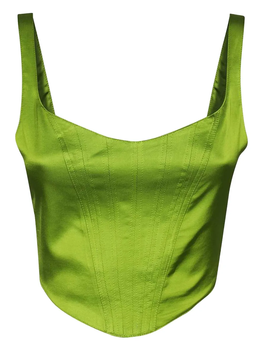

Укороченный топ в стиле корсета Ermanno Scervino, зеленый