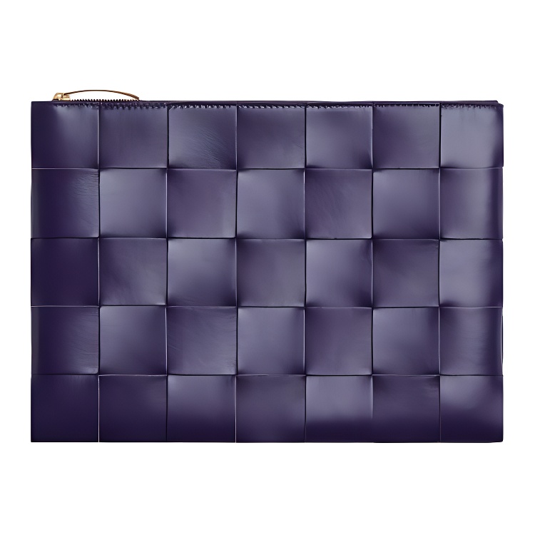 

Кожаный клатч Bottega Veneta женский виноградный