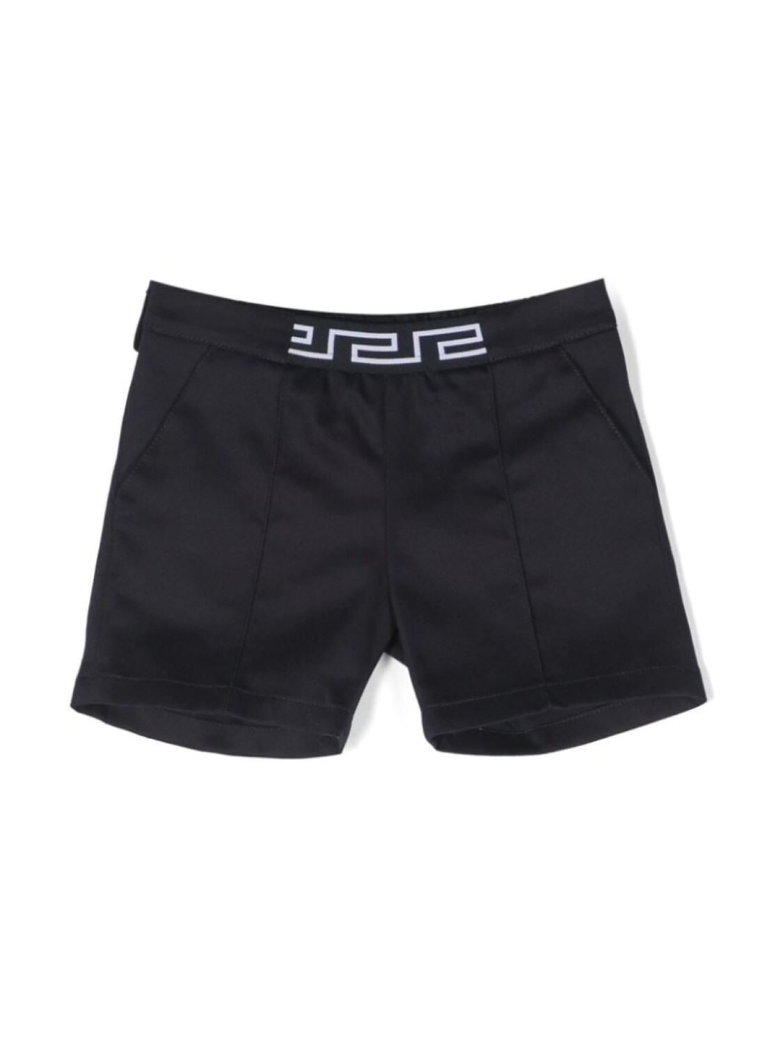 

Versace Kids шорты с узором Greca на поясе, синий