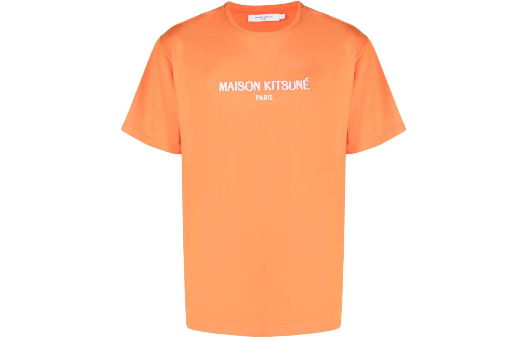 

Футболка с принтом логотипа Maison Kitsuné Maison Kitsune, оранжевый