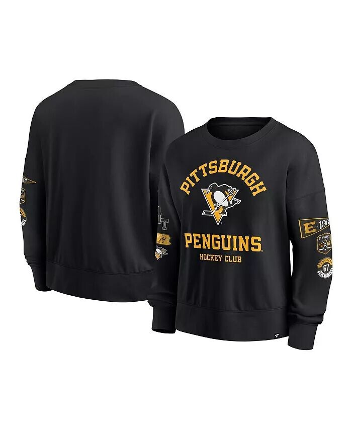 

Женская черная толстовка-пуловер Pittsburgh Penguins Go Team Fanatics