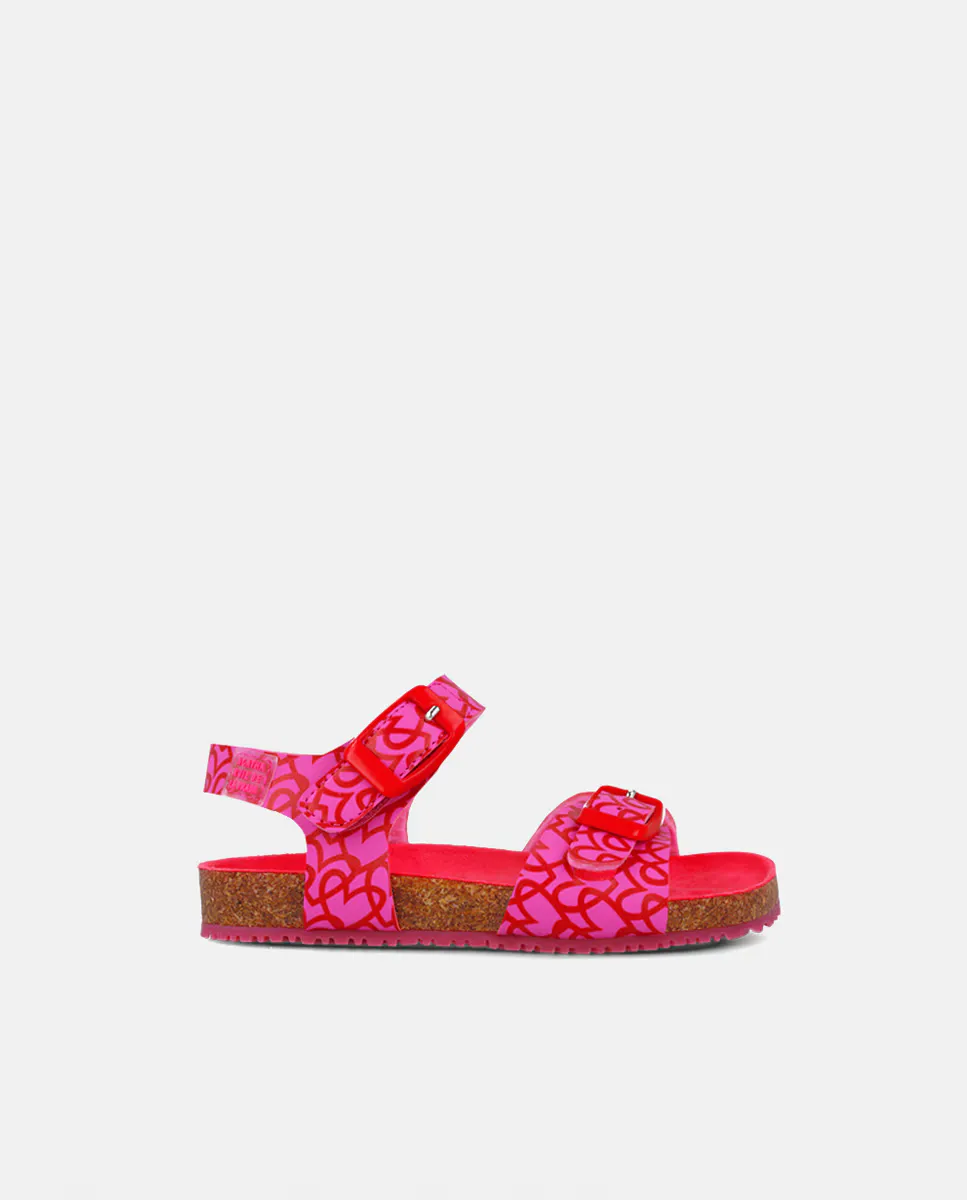 

Босоножки для девочки с принтом Agatha Ruiz de la Prada, фуксия