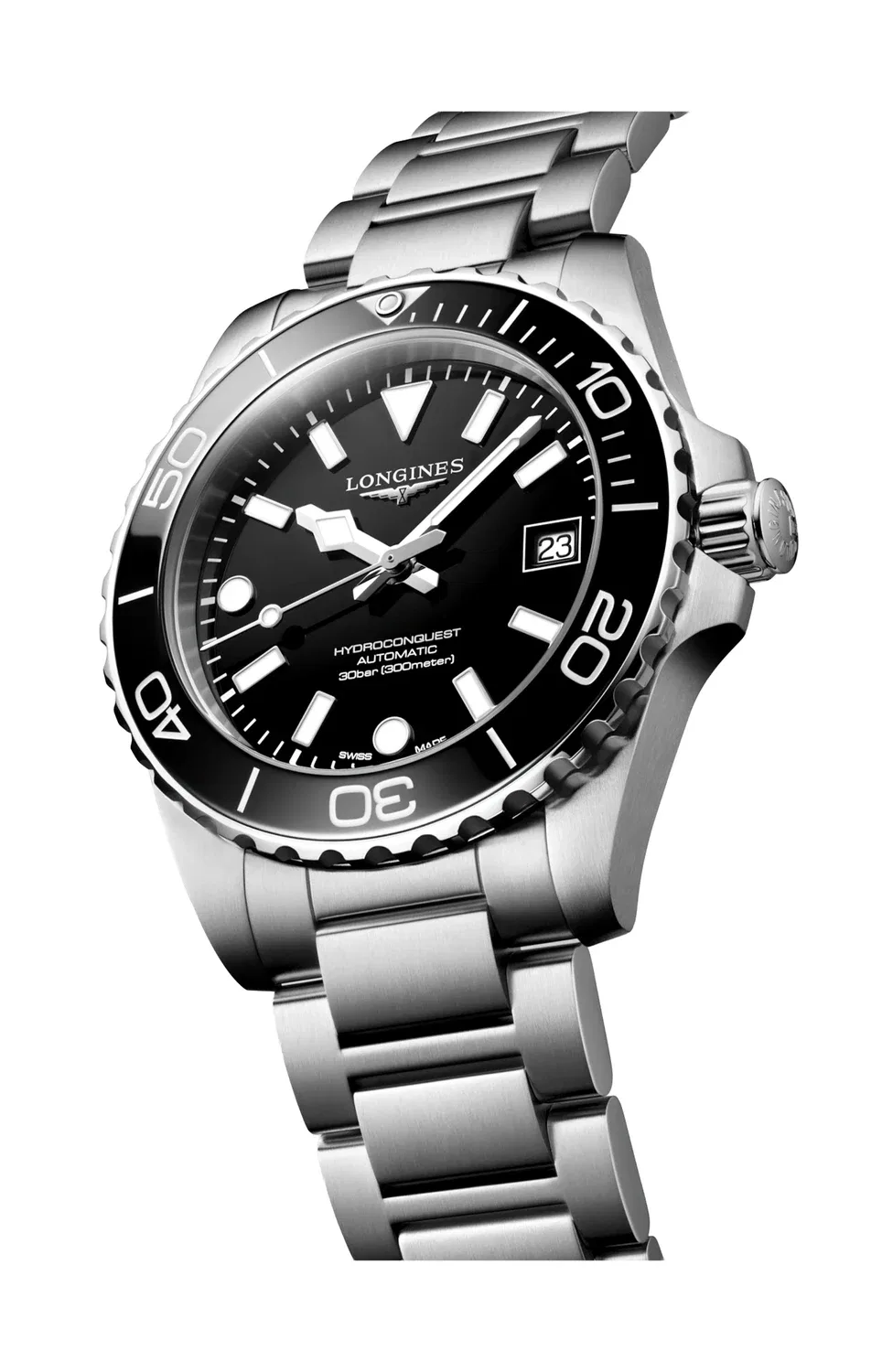 Гидроконквест 39 мм - l3.779.4.56.6 LONGINES, черный — фото 4
