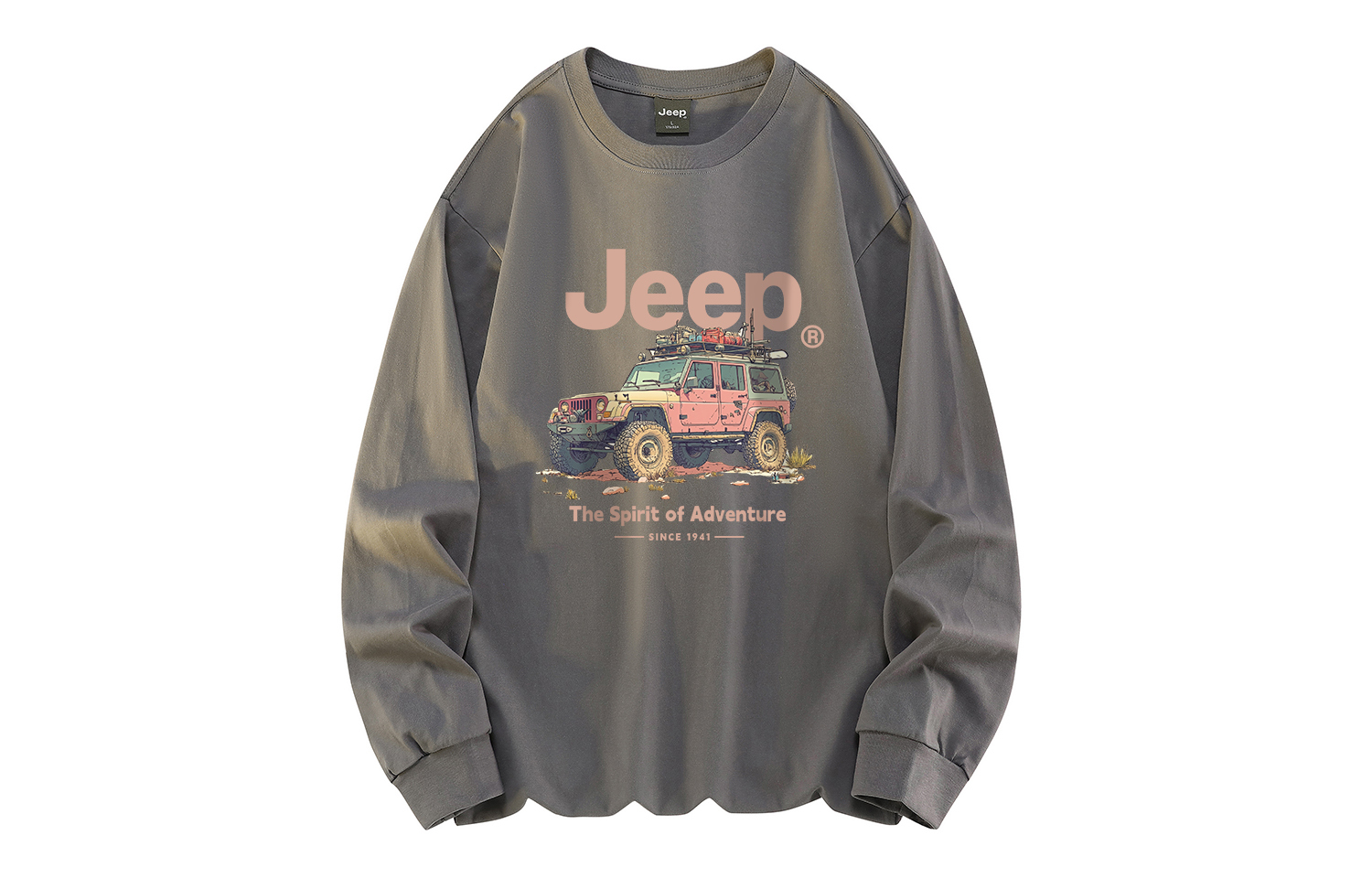 

Футболка Unisex Crew Neck Moderate Straight Fit Jeep, темно-серый