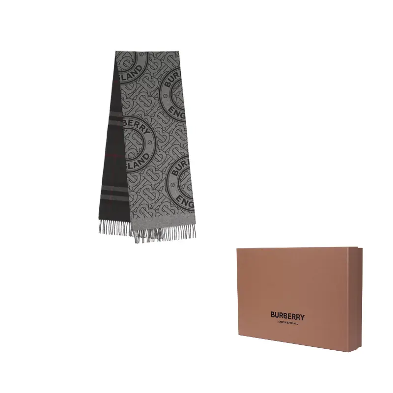 

Burberry Вязаный шарф унисекс, Shale Gray